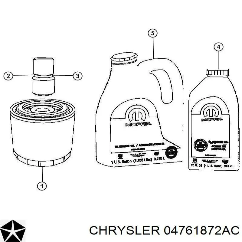 Моторное масло 04761872AC Chrysler