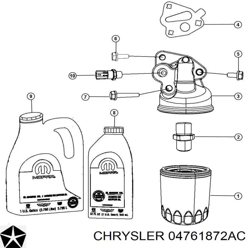 Купить 04761872AC Chrysler Моторное масло для дизеля
