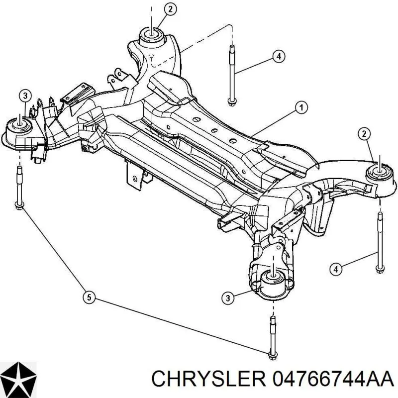 Сайлентблок задней балки (подрамника) 04766744AA Chrysler