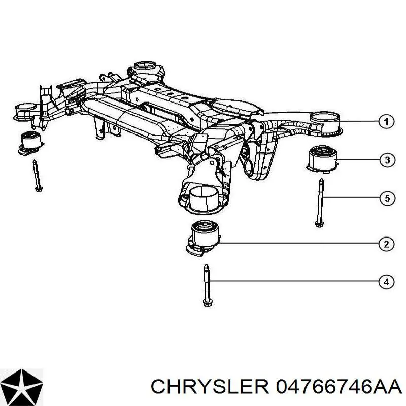 04766746AA Chrysler сайлентблок задней балки (подрамника)