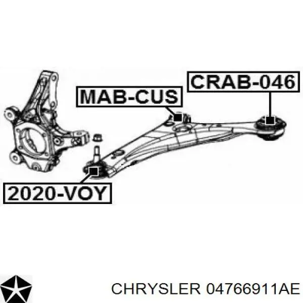 Рычаг передней подвески левый 4766911AF Chrysler