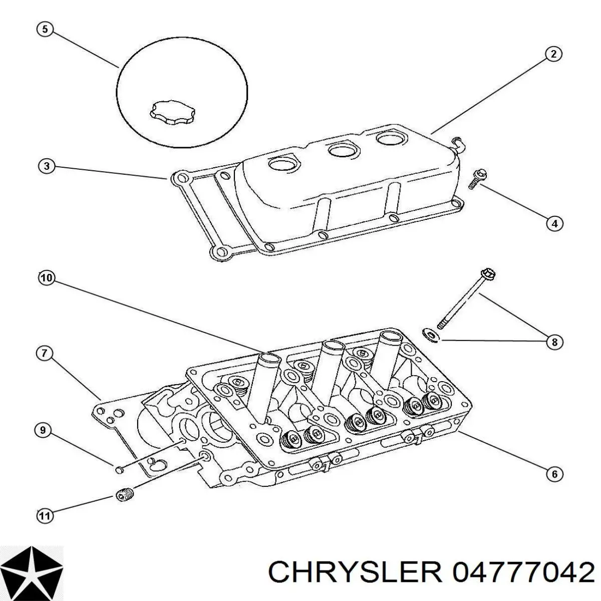 Прокладка свечных колодцев Chrysler 04777042AB цена, от 6.91 USD