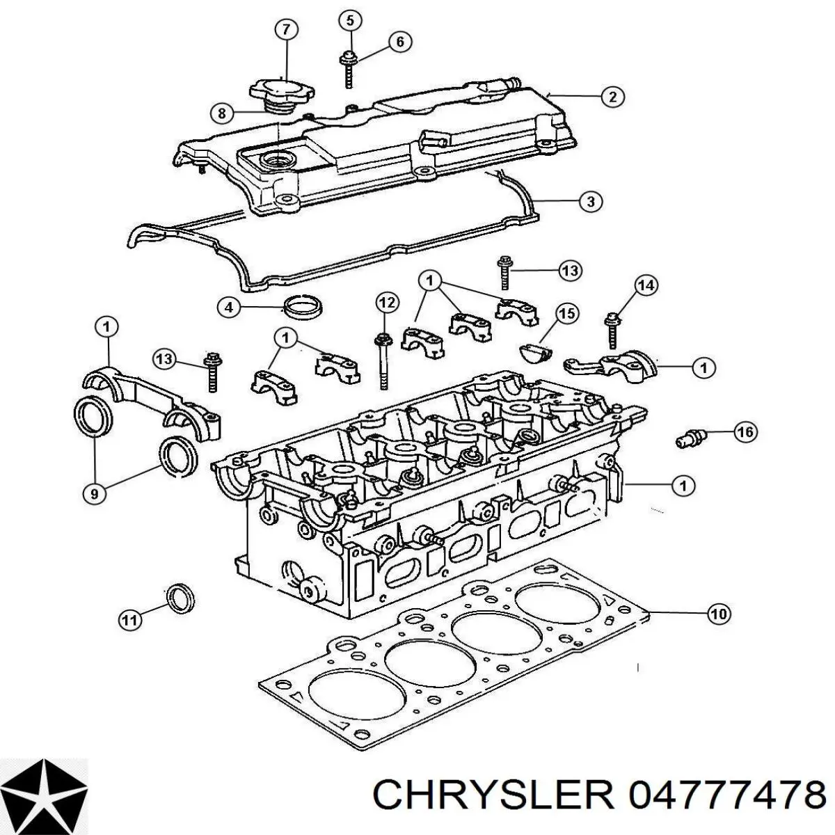 Прокладка крышки двигателя Chrysler 04777478 цена, от 29.19 USD