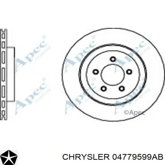 04779599AB Chrysler диск тормозной передний