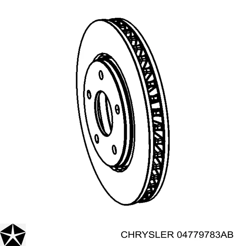 Передние тормозные диски 04779783AB Chrysler