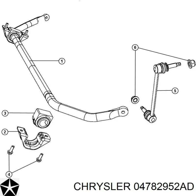04782952AD Chrysler стойка стабилизатора переднего