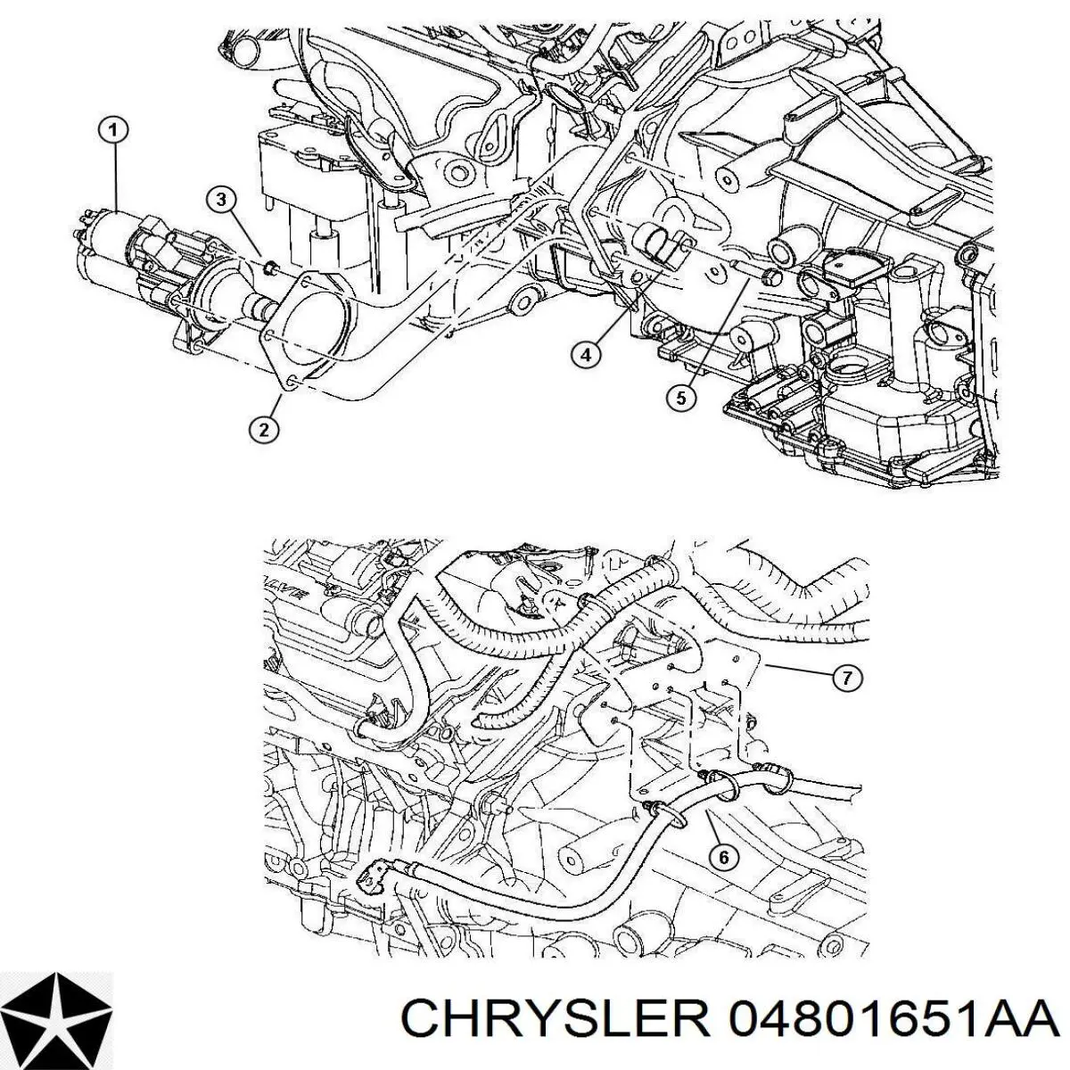 04801651AA Chrysler motor de arranco