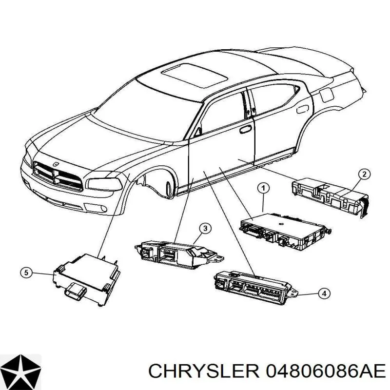 Купить 04806086AE Chrysler Модуль управления (ЭБУ) светом фар
