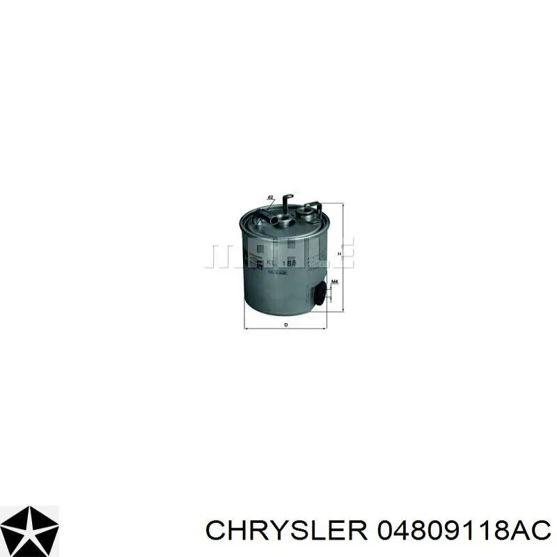 Фильтр тонкой очистки топлива Chrysler 04809118AC цена, от 17.12 USD