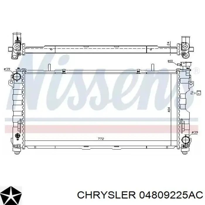 04809225AC Chrysler Радиатор основной