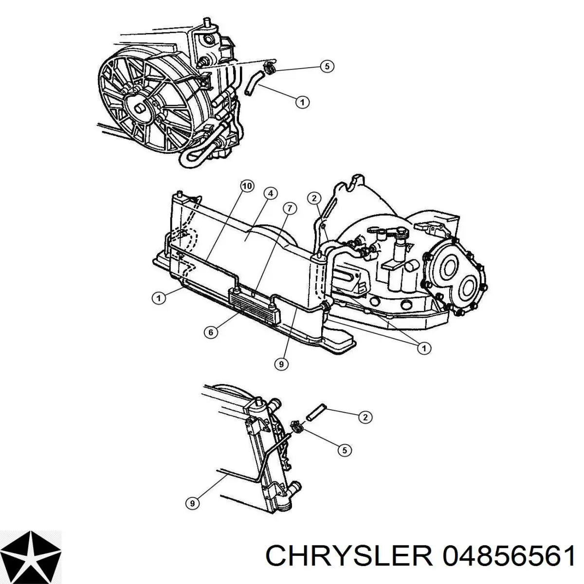04856561 Chrysler радиатор охлаждения, акпп/кпп