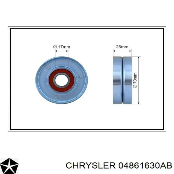 04861630AB Chrysler натяжитель приводного ремня