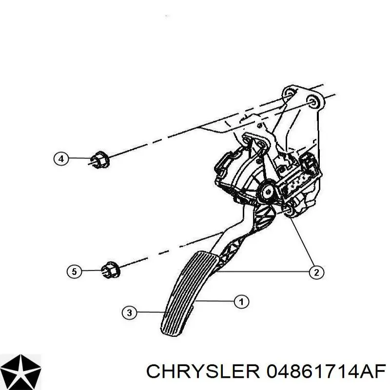 Педаль газа 4861714AD Chrysler