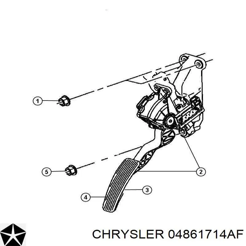 Педаль акселератора Chrysler 4861714AD