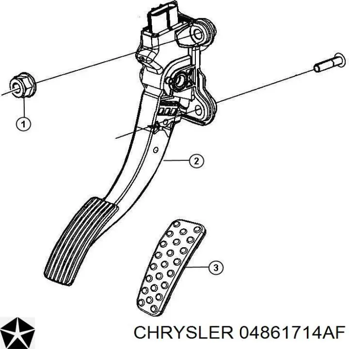 Купить 4861714AD Chrysler Педаль газа
