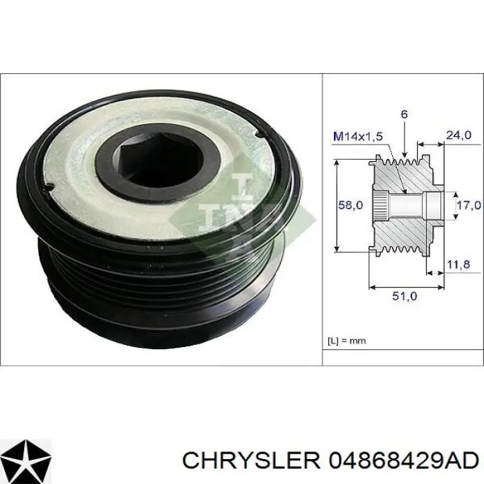 04868429AD Chrysler gerador