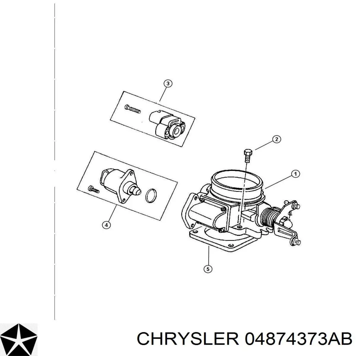 Регулятор холостого хода K04874373AB Fiat/Alfa/Lancia