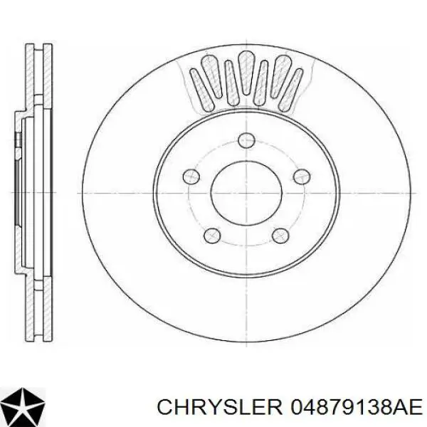 Тормоз дисковый передний Chrysler 04879138AE цена, от 27.53 USD