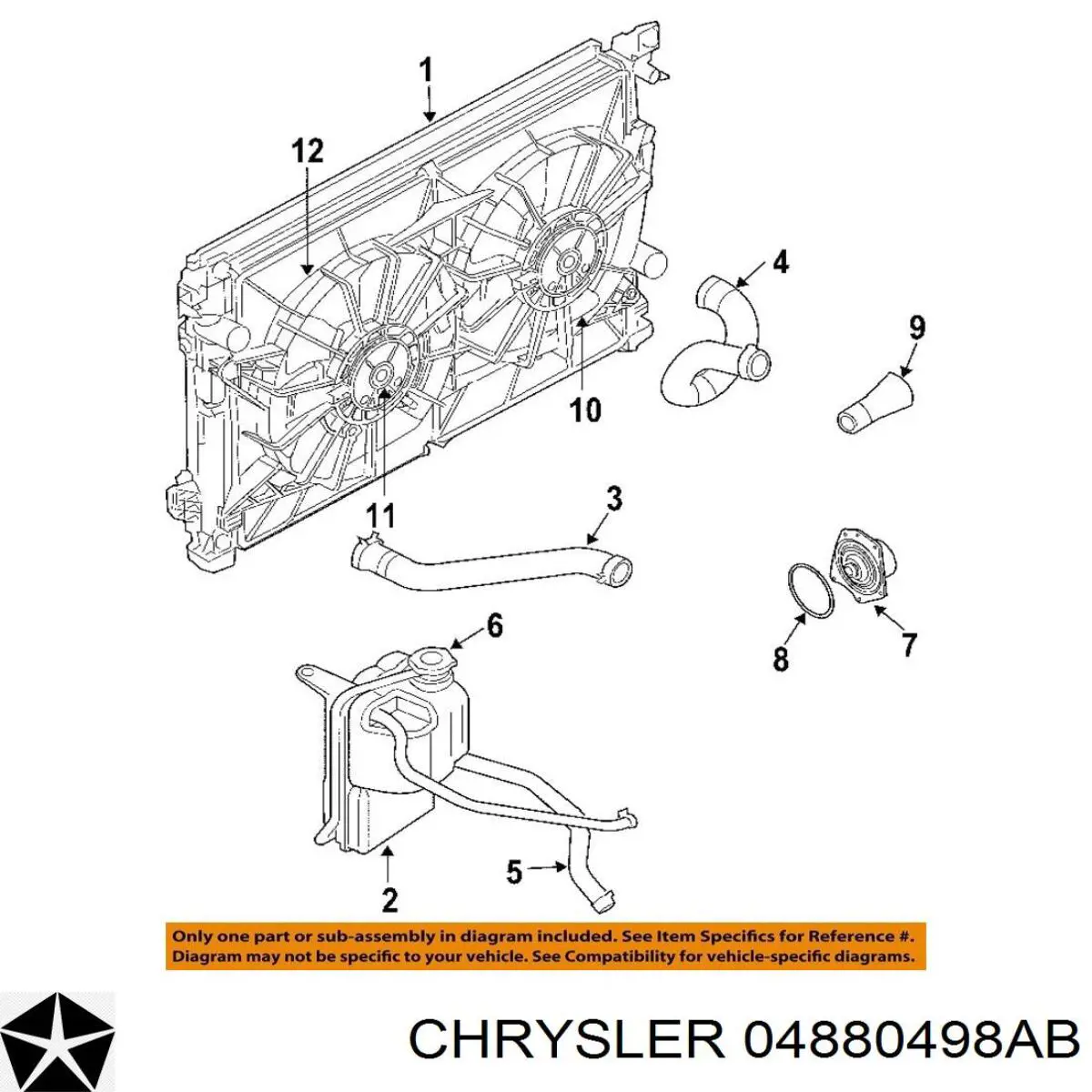 Бачок системы охлаждения расширительный на Chrysler Pacifica LIMITED 