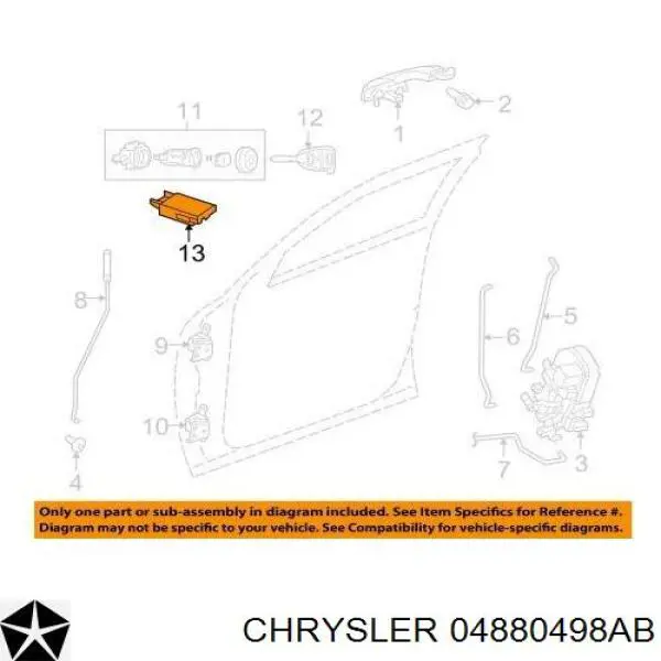 Купить 04880498AB Chrysler Водяной бачок системы охлаждения