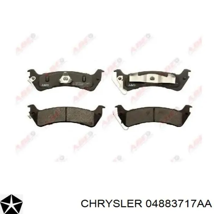 Колодки тормозные задние дисковые CHRYSLER 04883717AA