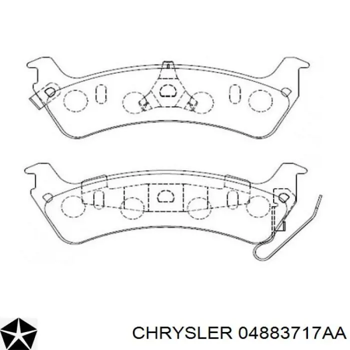 Купить 04883717AA Chrysler Колодки тормозные задние, дисковые