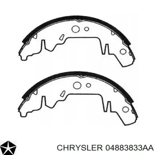 Задние барабанные колодки 04883833AA Chrysler