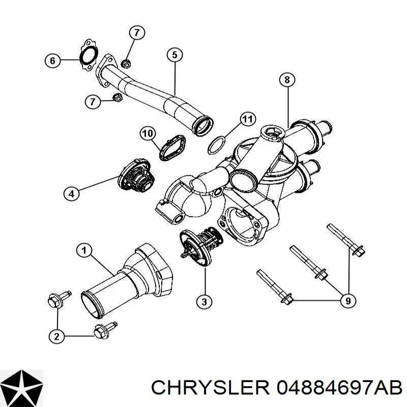  Chrysler 04884697AB цена, от 12.67 USD
