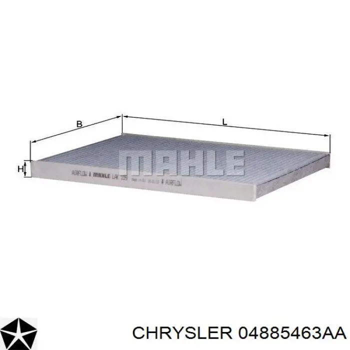 Рамка фильтра салона на Chrysler Pacifica 
