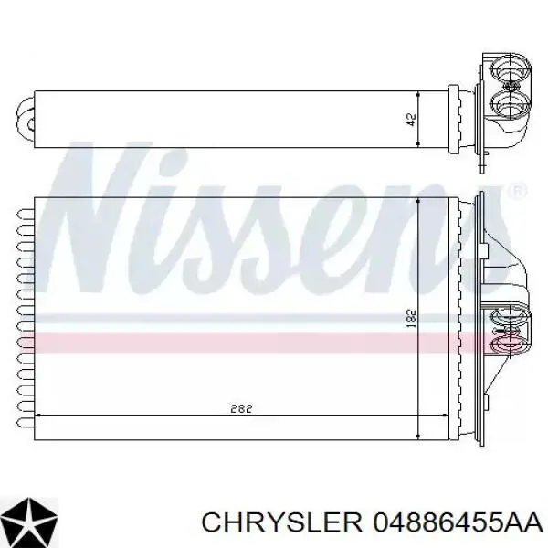 Радиатор печки 04886455AA Chrysler