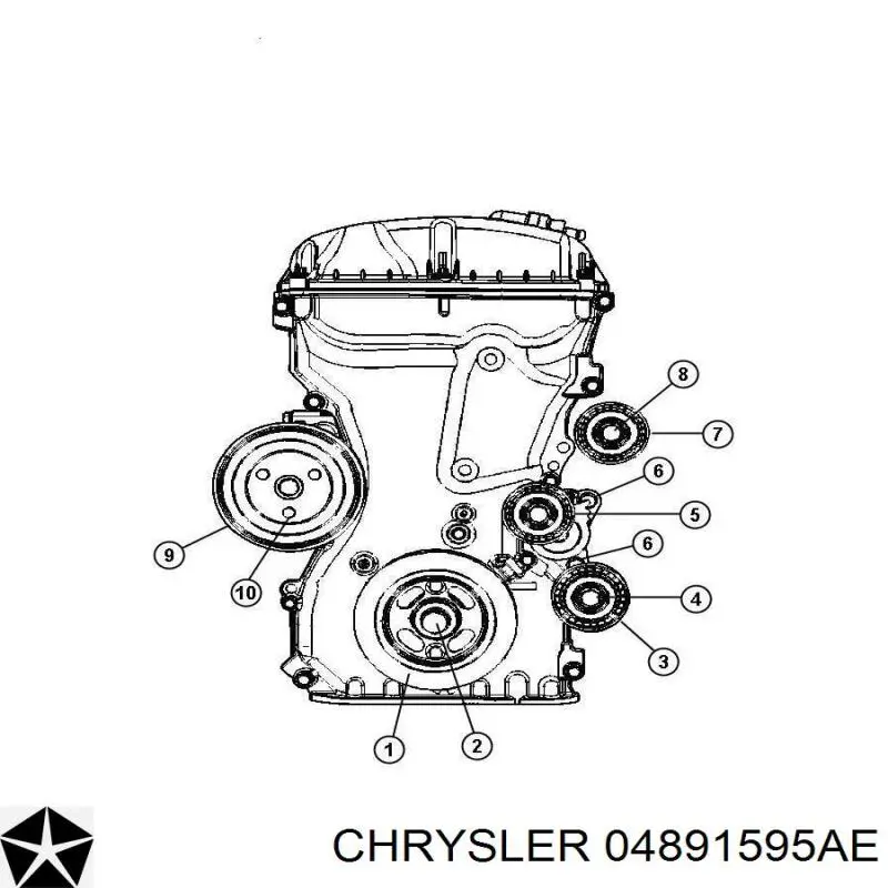 Купить 04891595AE Chrysler Натяжитель приводного ремня