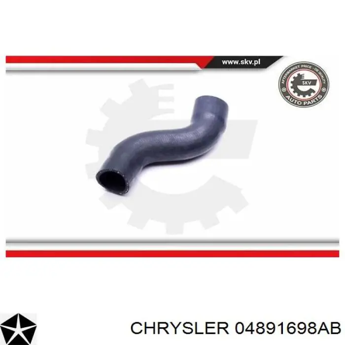 Шланг/патрубок интеркуллера Chrysler 04891698AB цена, от 26.31 USD