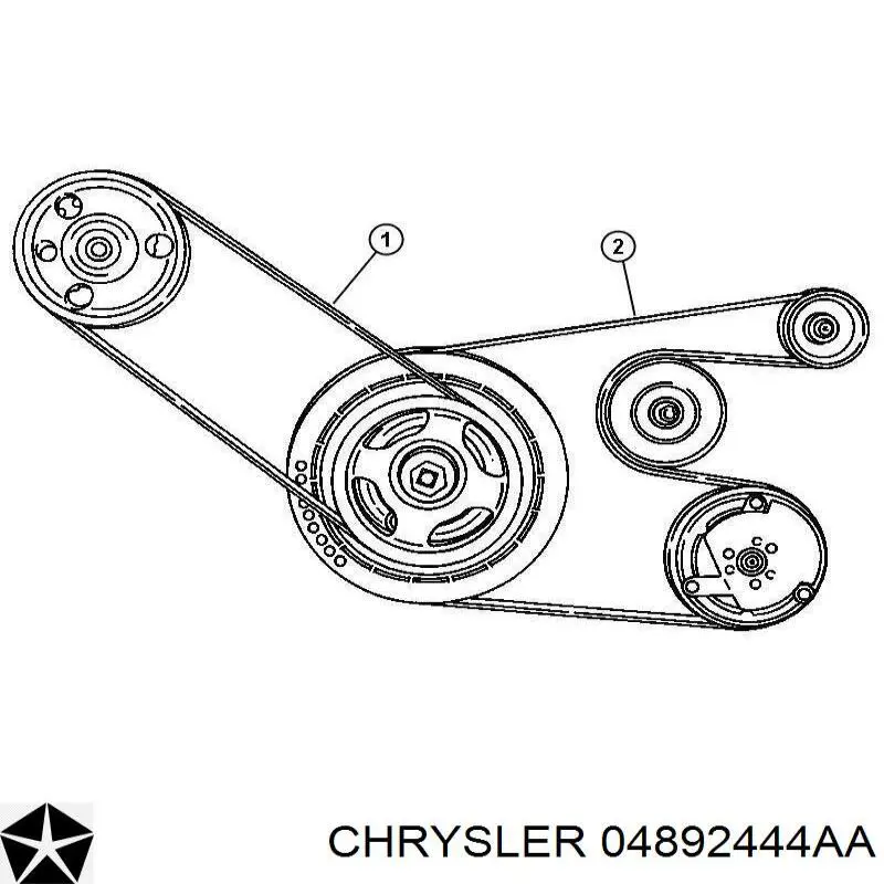 04892444AA Chrysler ремень генератора