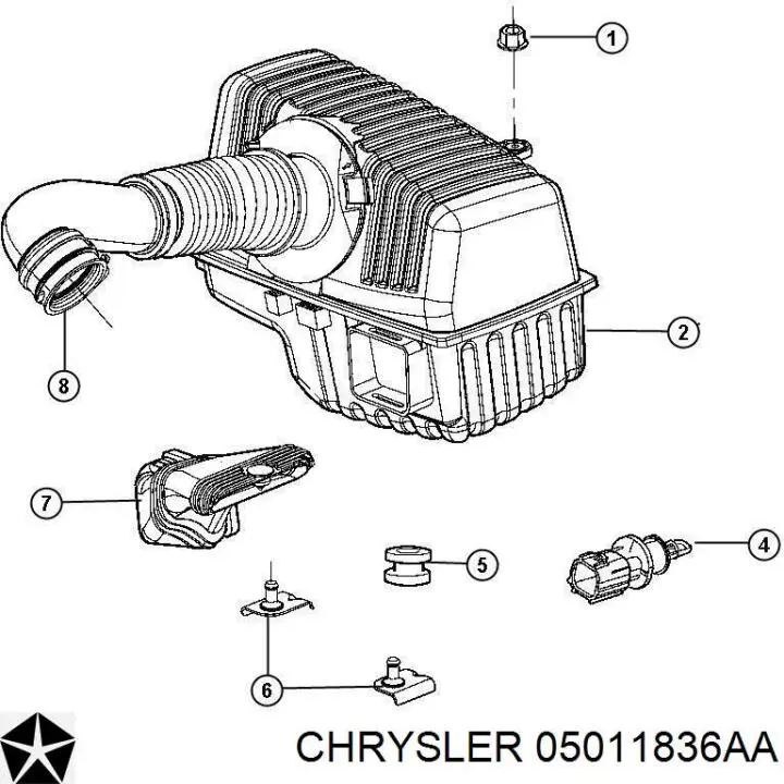 Воздушный фильтр 05011836AA Chrysler