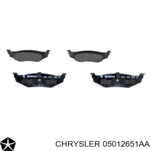 Задние тормозные колодки 05012651AA Chrysler