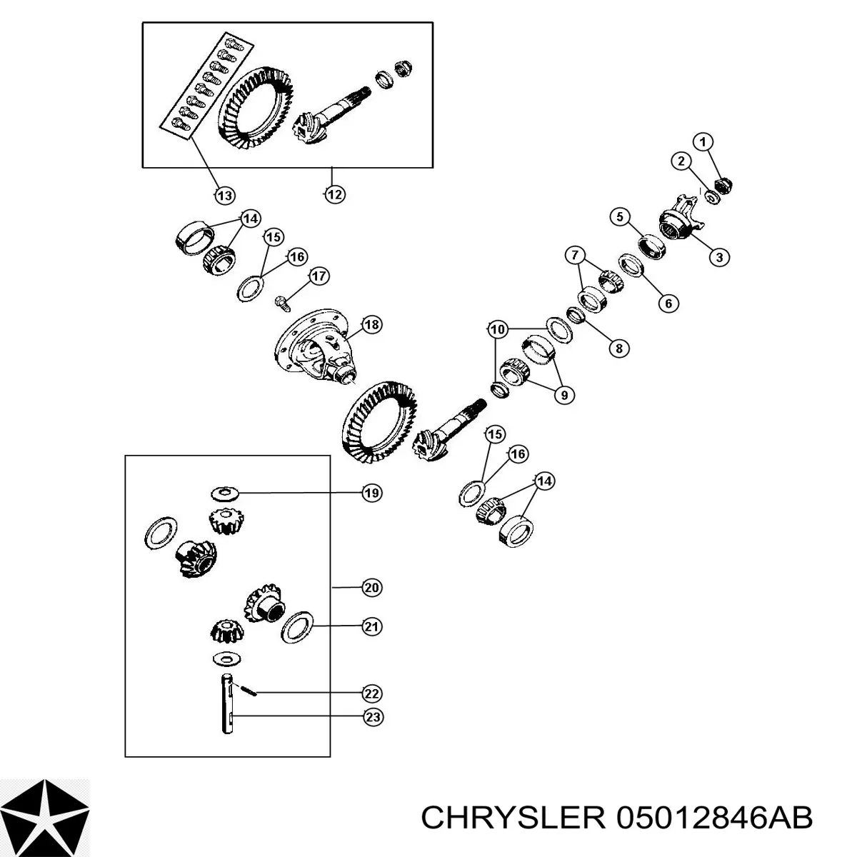 Купить 05012846AB Chrysler Сальник хвостовика