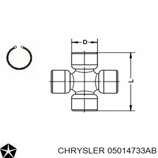 Крестовина заднего карданного вала  Chrysler 05014733AB цена, от 22.20 USD