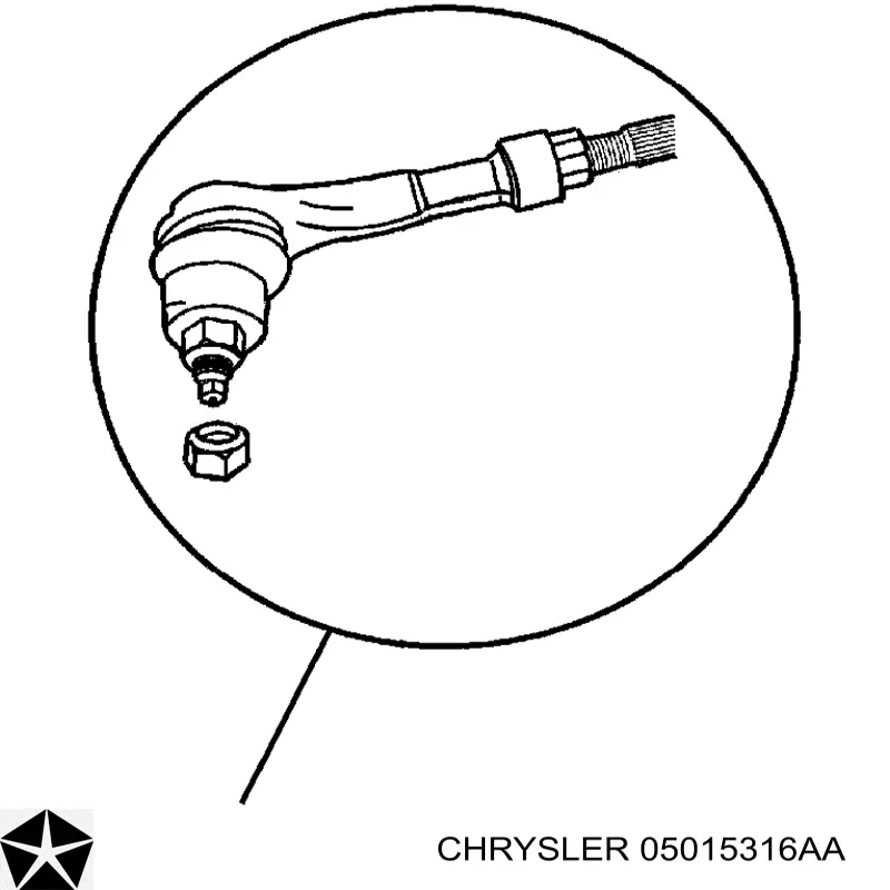 Купить 5015316AA Chrysler Наконечник рулевой тяги, внешний