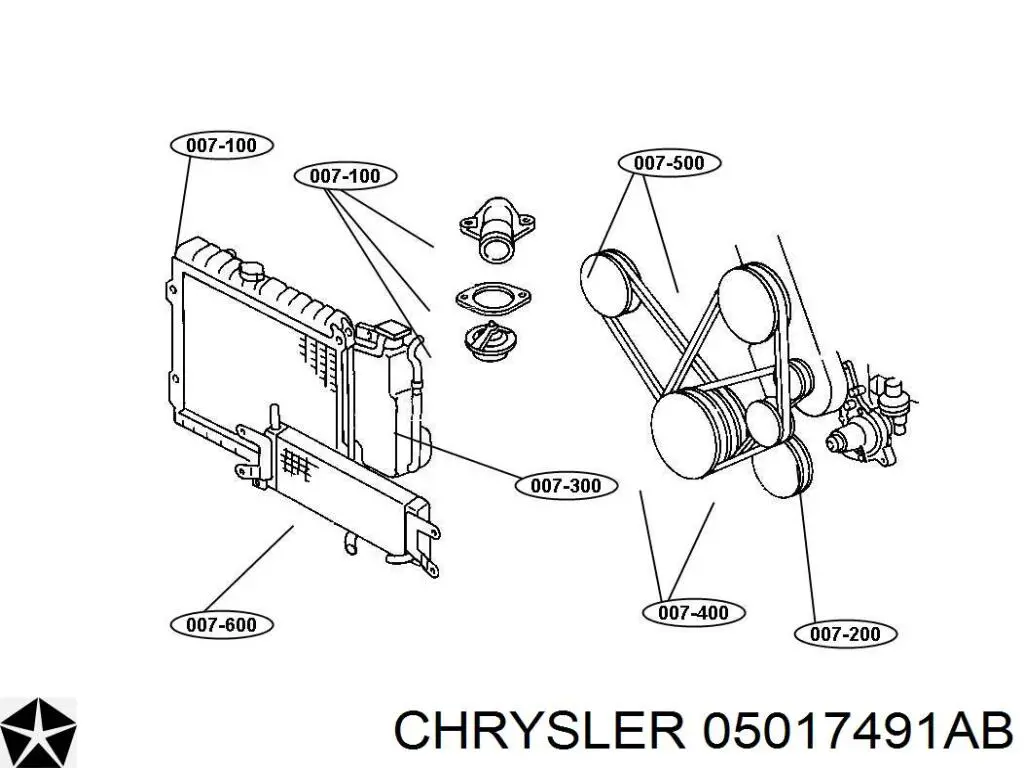 05017491AB Chrysler relê de ventilador