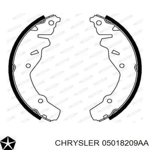 05018209AA Chrysler колодки тормозные задние барабанные