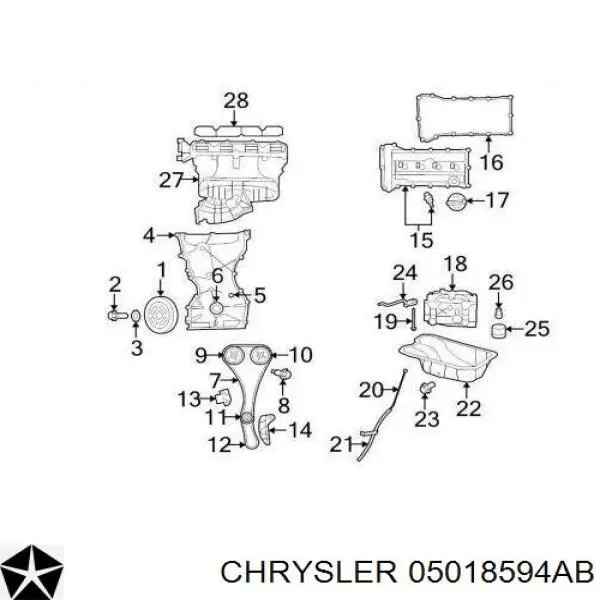 Сальник коленвала задний Chrysler 05018594AB цена, от 28.42 USD