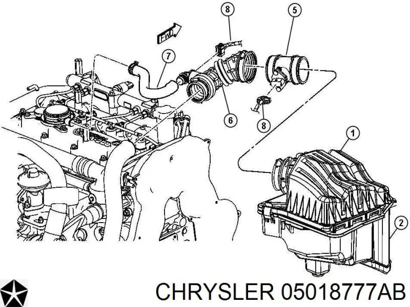 05018777AB Chrysler воздушный фильтр