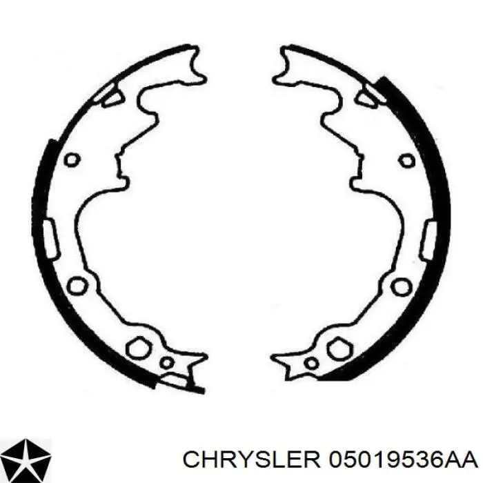 Задние барабанные колодки 05019536AA Chrysler