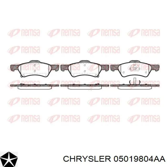 Тормозные колодки Chrysler 05019804AA