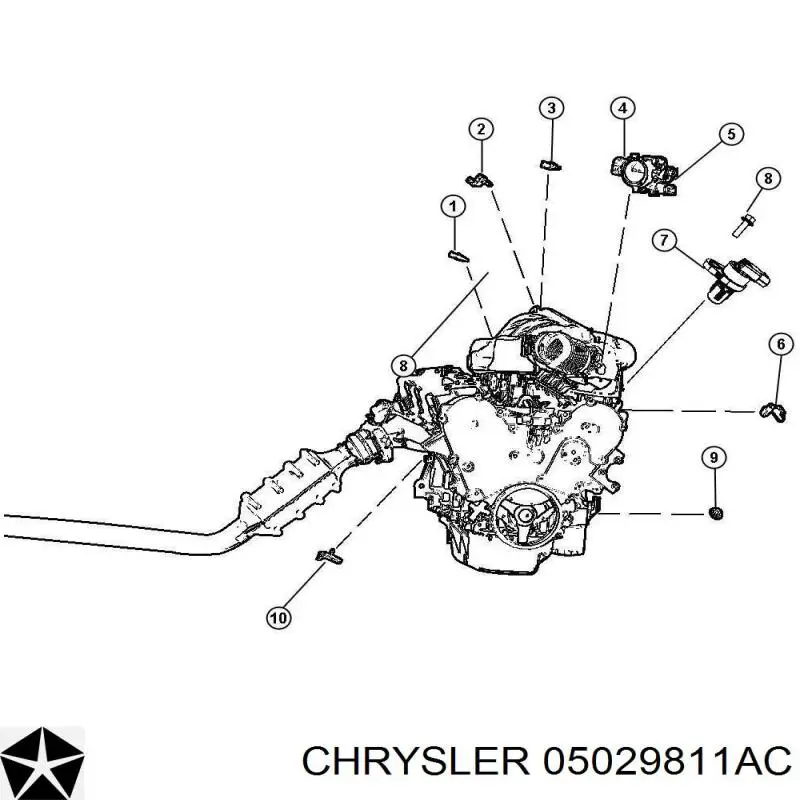 Датчик положения коленчатого вала Chrysler 05029811AC цена, от 13.94 USD