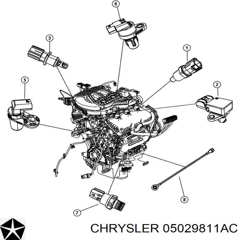 Купить 05029811AC Chrysler Датчик оборотов коленвала