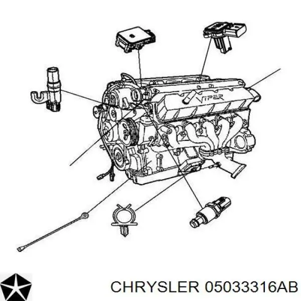 Датчик детонации Chrysler 05033316AB цена, от 2.54 USD