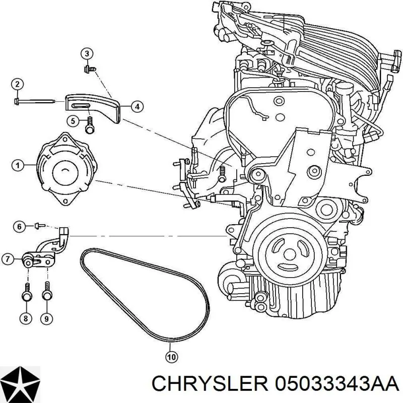 Генератор 05033343AA Chrysler