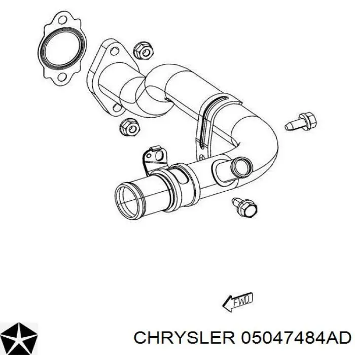 Купить 05047484AD Chrysler Трубопроводы и шланги системы охлаждения