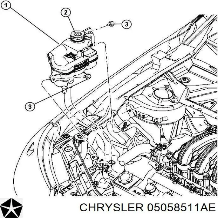 Бачок системы охлаждения 3105ZB2 Polcar